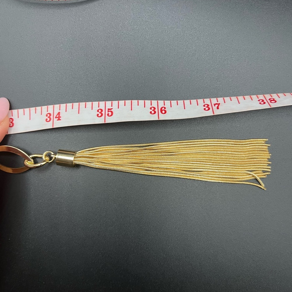 Natasha Gold Tone Chain Tassel Necklace - Picture 3 of 3